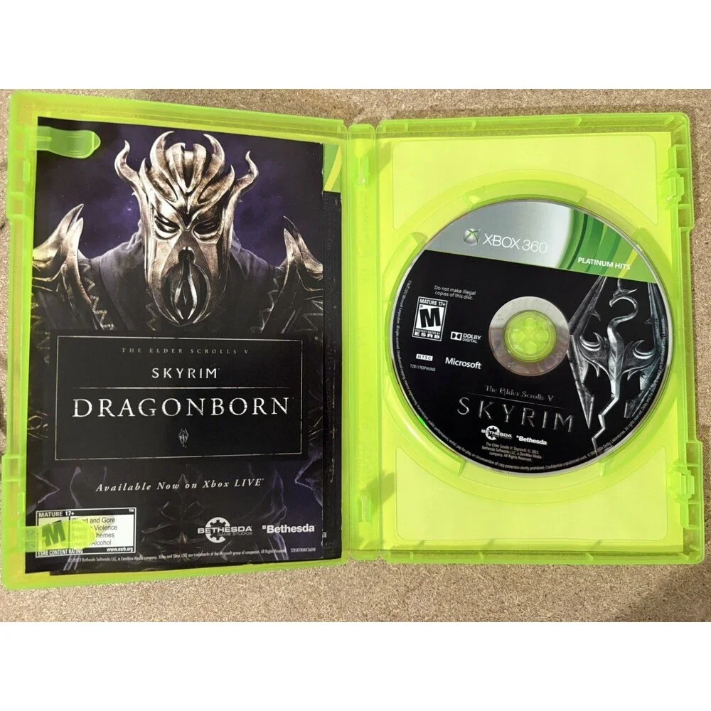 Bethesda The Elder Scrolls V: Skyrim Platinum Hits Xbox 360 CIB